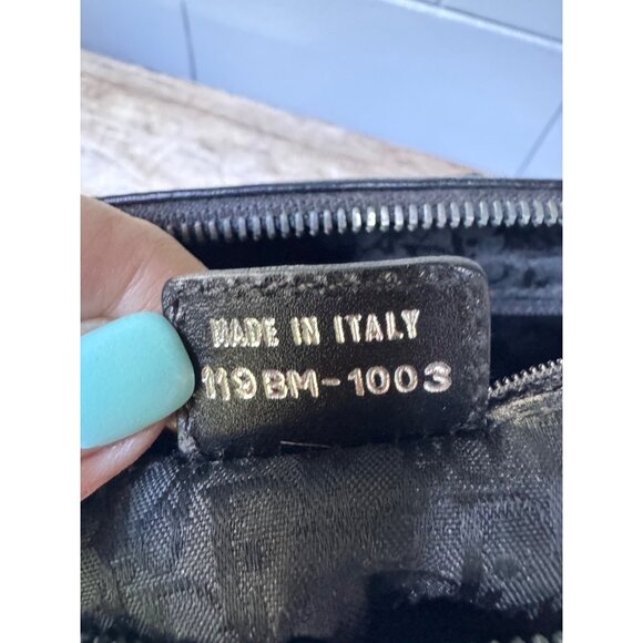 Christian Dior Black Pebbled Leather Bowling Bag Satchel Italy (1 Missing Stud) - Picture 12 of 12